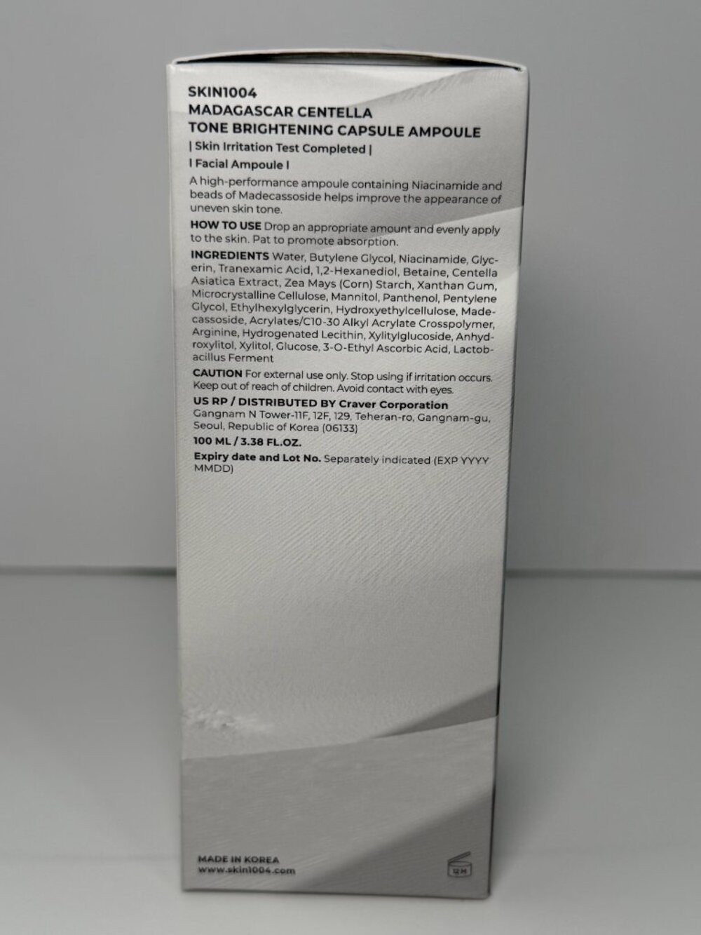 SKIN1004 Madagascar Centella Tone Brightening Ampoule 100mL K-Beauty Brightening - Picture 3 of 7